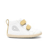 Bobux Step Up Hi Court White + Sand Trainers