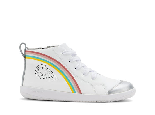 Bobux I Walk Alley-Oop White+Silver+Rainbow Trainers