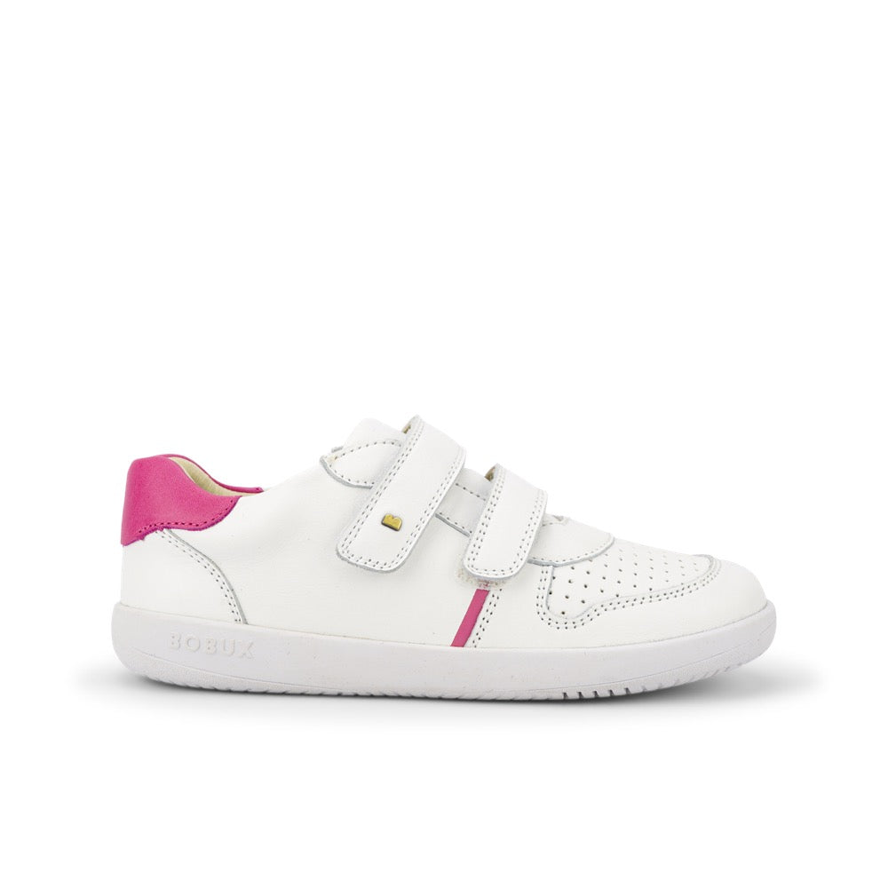 Bobux KP Riley White + Pink Trainers