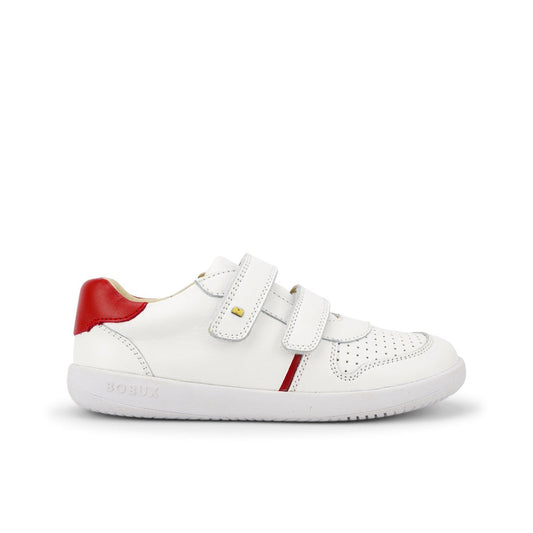 Bobux KP Riley White + Red Trainers