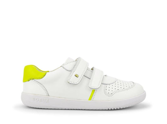 Bobux KP Riley White + Neon Trainers