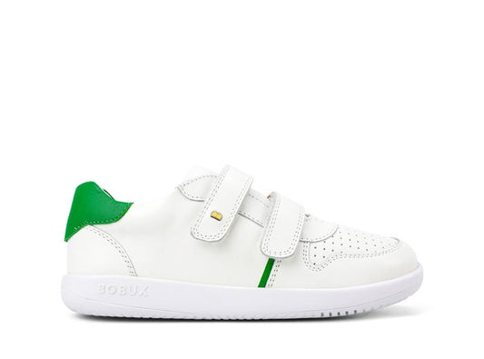 Bobux KP Riley White + Emerald Trainers