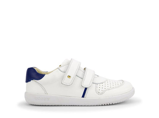 Bobux KP Riley White + Navy Trainers