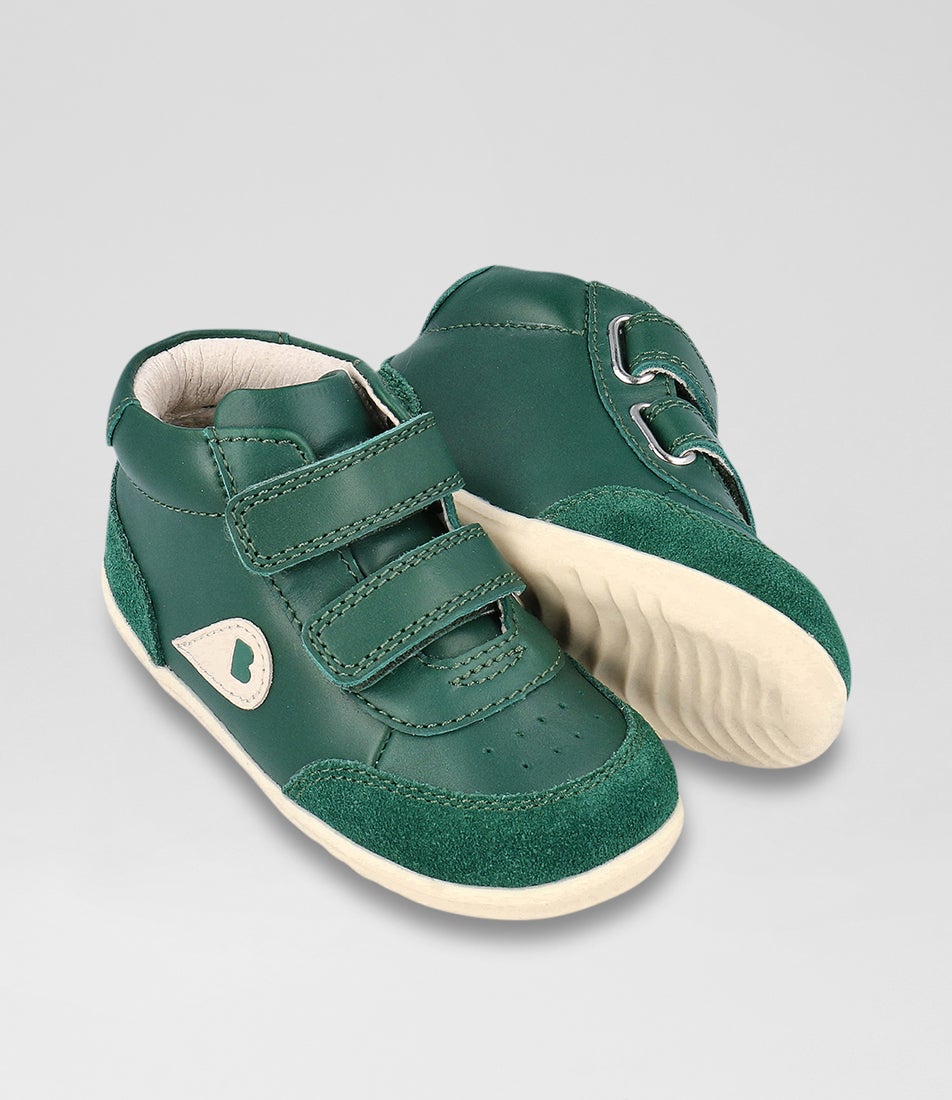 Bobux Step Up Champ High Deep Emerald Chalk Trainers