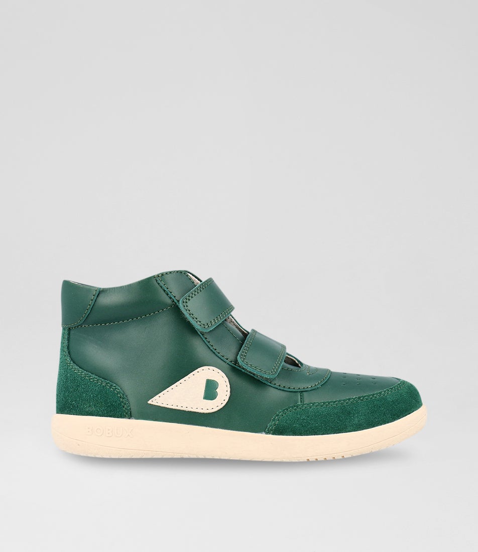 Bobux KP Champ High Deep Emerald + Chalk Trainers