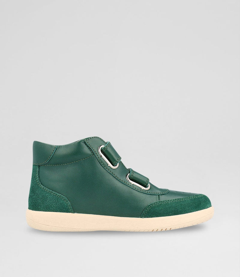 Bobux KP Champ High Deep Emerald + Chalk Trainers
