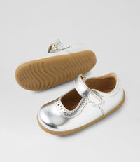 Bobux I Walk Lola Silver Mary Janes