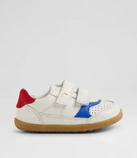 Bobux Step Up White-Salsa Hunter Trainers