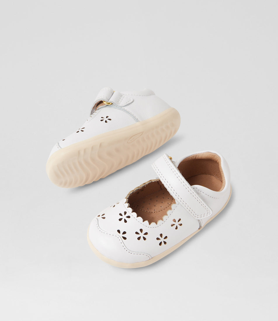 Bobux Step up White Heather Mary Janes
