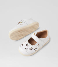 Bobux I Walk White Heather Mary Janes