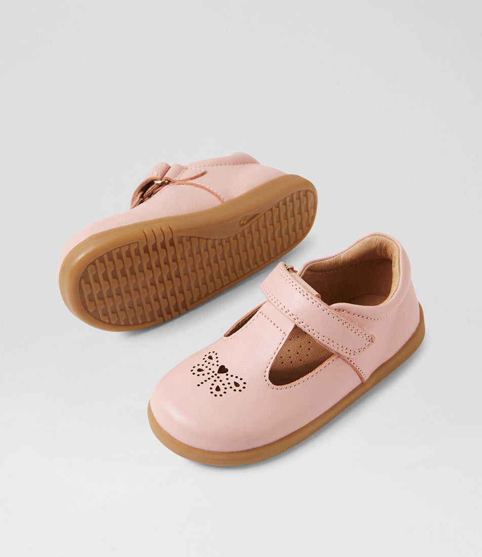 Bobux  I Walk Rosie Ballet Pink T-Bar-Shoes
