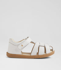Bobux I Walk White Skip Twist Leather Sandals