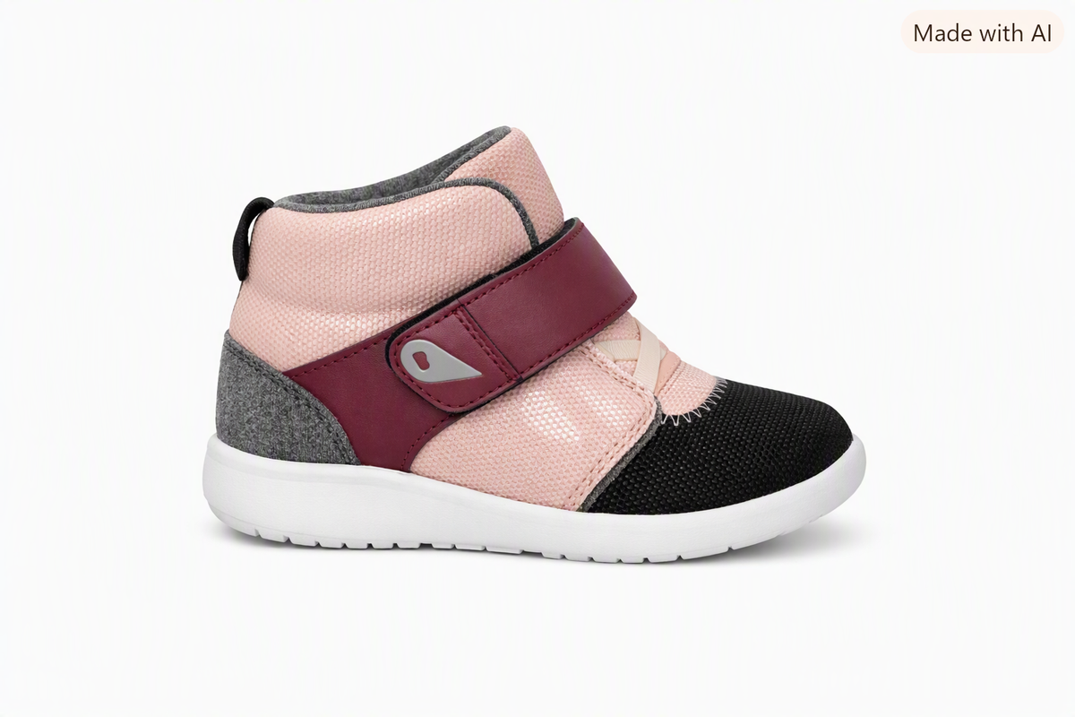 Bobux KP Blaze Plus Hi Finch Blaze Burgandy Trainers