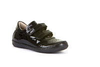 Froddo Black Patent Leather Two Strap School Shoe