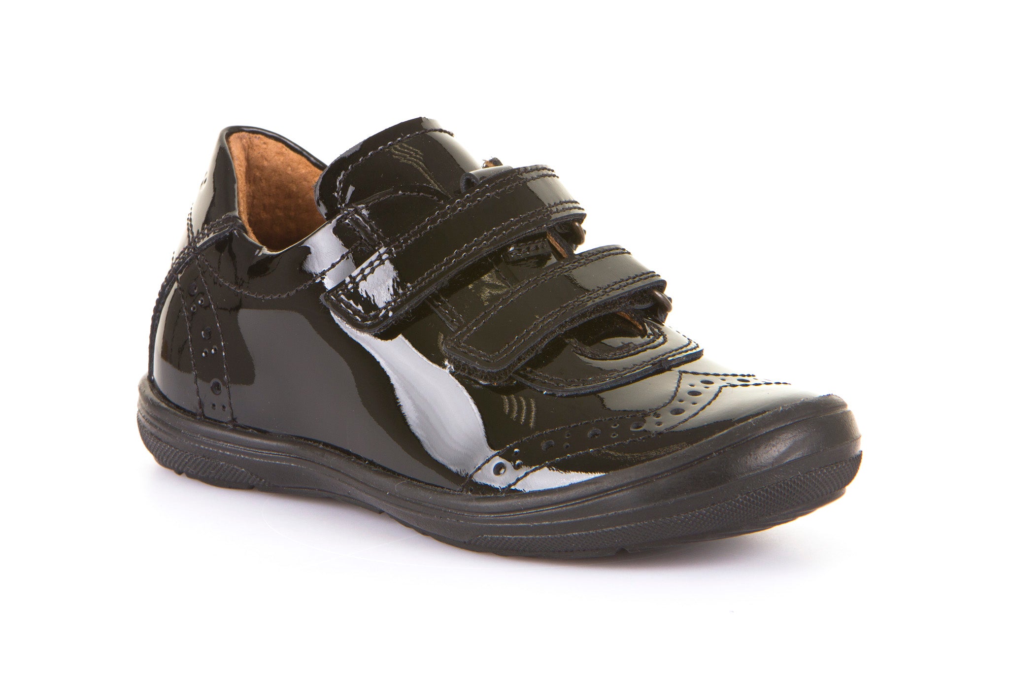 Froddo Black Patent Leather School Shoes