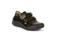Froddo Black Patent Leather Two Strap School Shoe