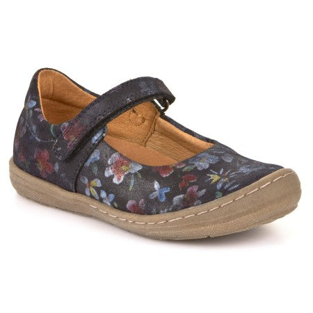 Froddo Blue Floral Leather Mary Janes