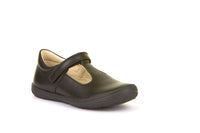 Froddo Black T-Bar Velcro School Shoes