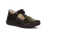 Froddo  Mia T Black Leather T-Bar Velcro Shoe