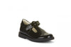 Froddo Evia Black Patent Leather T-Bar School Shoe