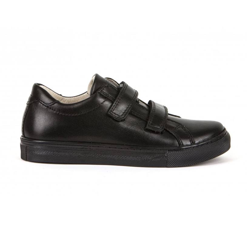 Froddo Black leather Velcro School Shoes