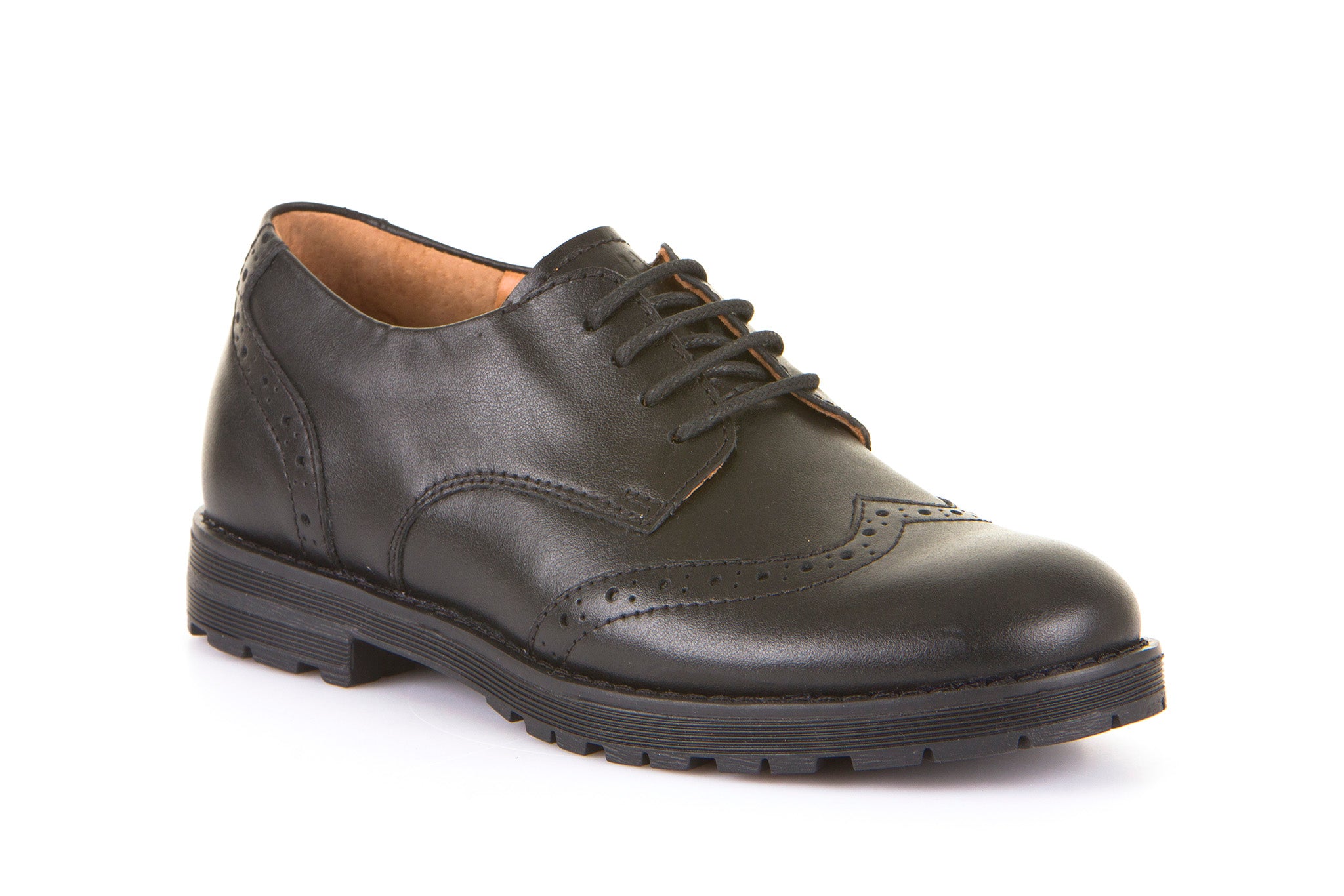 Froddo Charlie Black Leather Laced School Shoe
