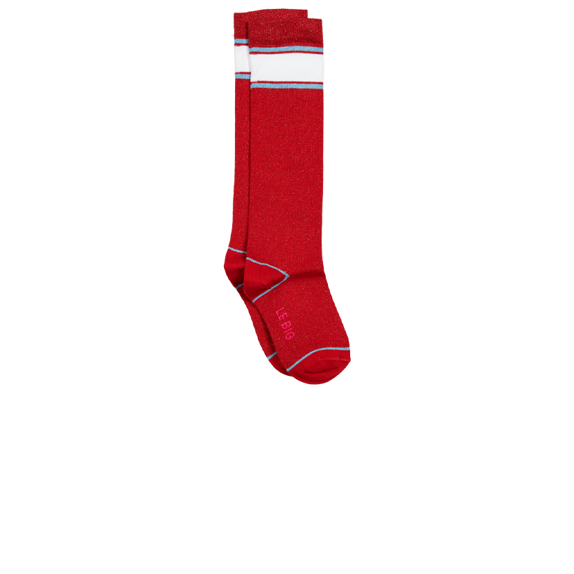 LE BIG Seda Red Knee High Socks