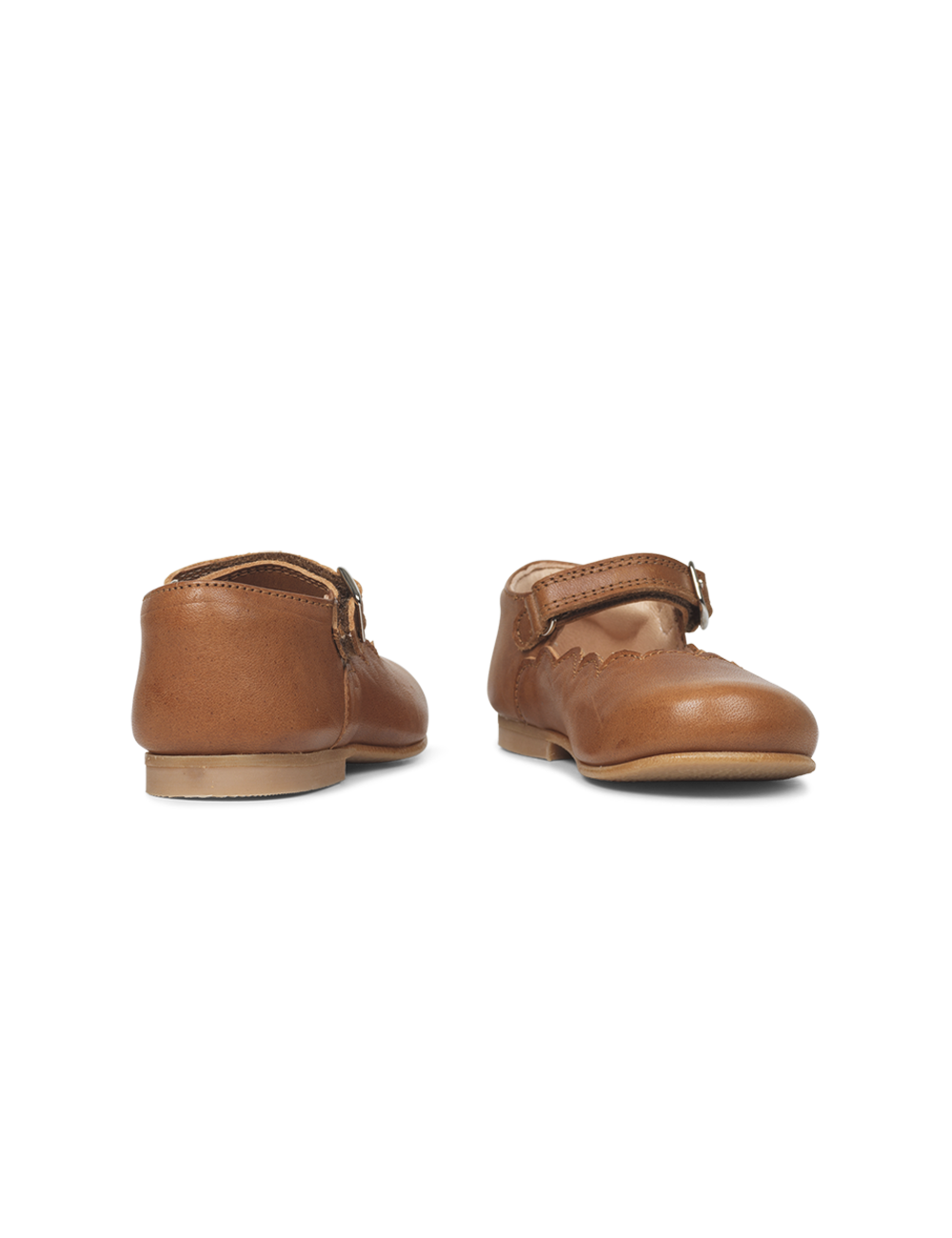 Petit Nord Copenhagen Cognac Scallop Mary Janes