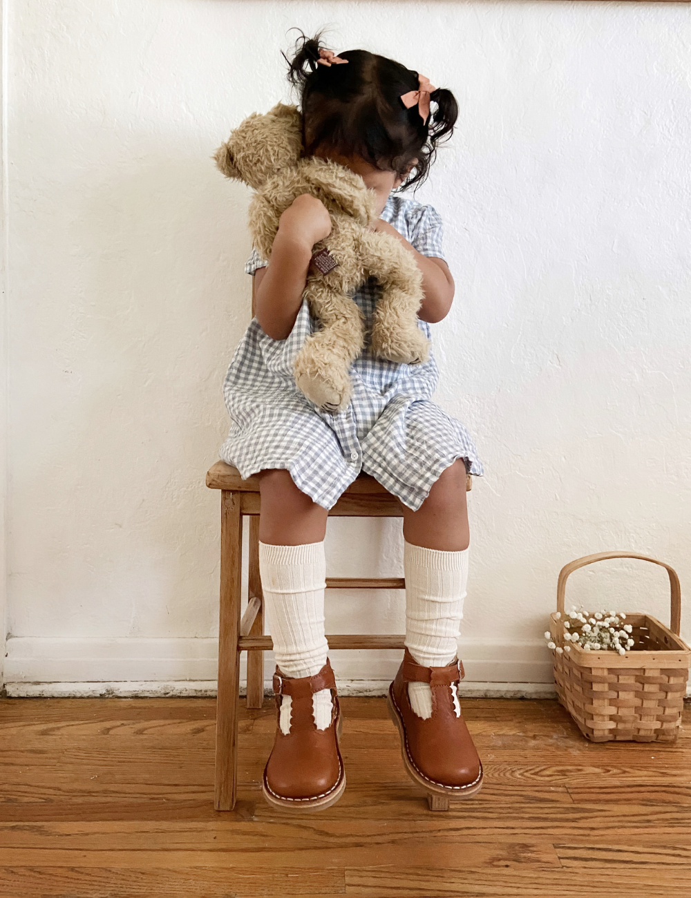 Petit Nord Copenhagen Cognac T-Bar Scallop Shoes