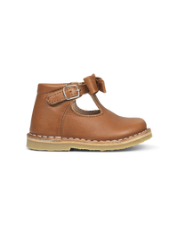Petit Nord Copenhagen Cognac T-bar Bow Shoes