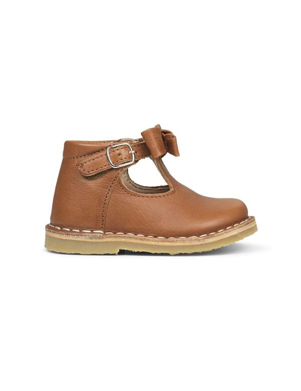 Petit Nord Copenhagen Cognac T-bar Bow Shoes