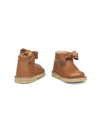 Petit Nord Copenhagen Cognac T-bar Bow Shoes