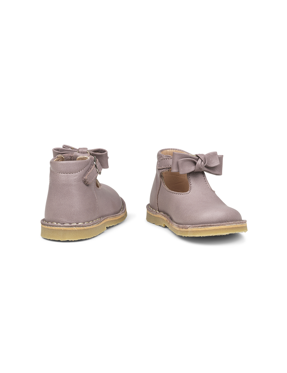 Petit Nord Copenhagen Lavender T-bar Bow Shoes