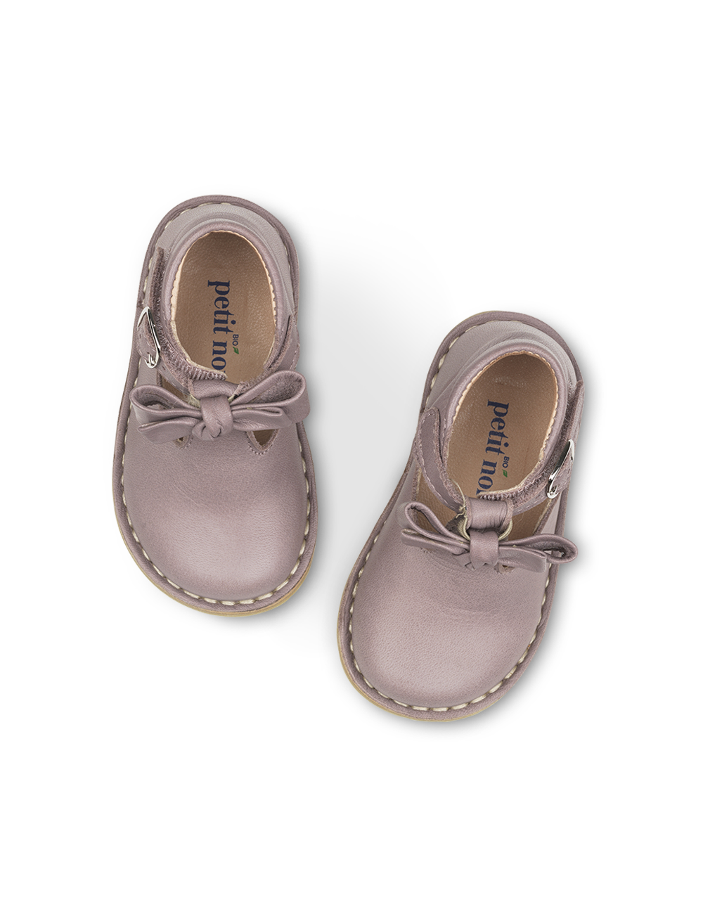 Petit Nord Copenhagen Lavender T-bar Bow Shoes