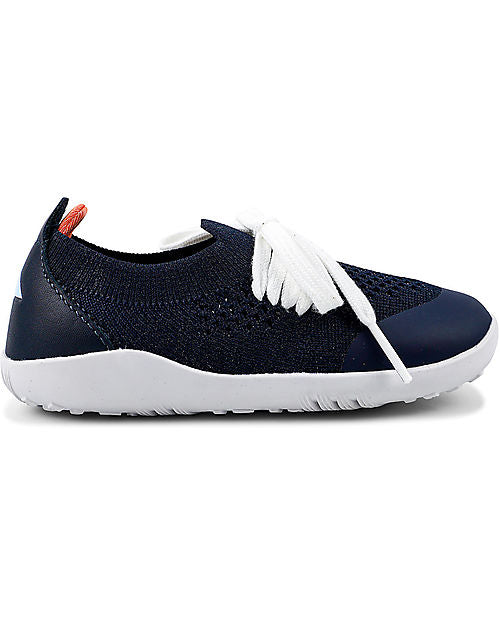 Bobux I Walk Play Knit Navy + Orange Trainers