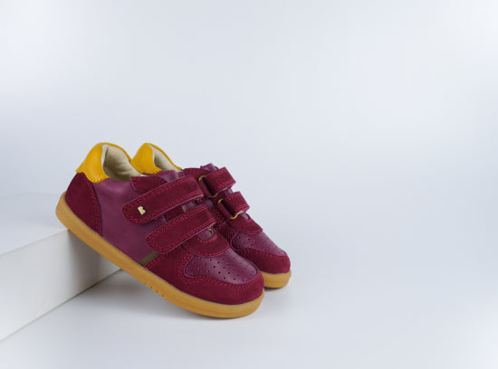 Bobux I Walk Riley  Boysenberry + Chartreuse Trainers