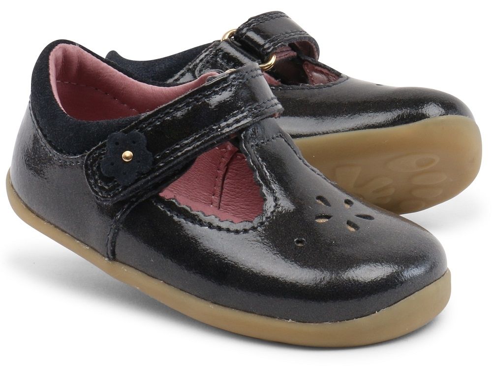 Bobux Midnight Gloss Reign T- Bar Shoes