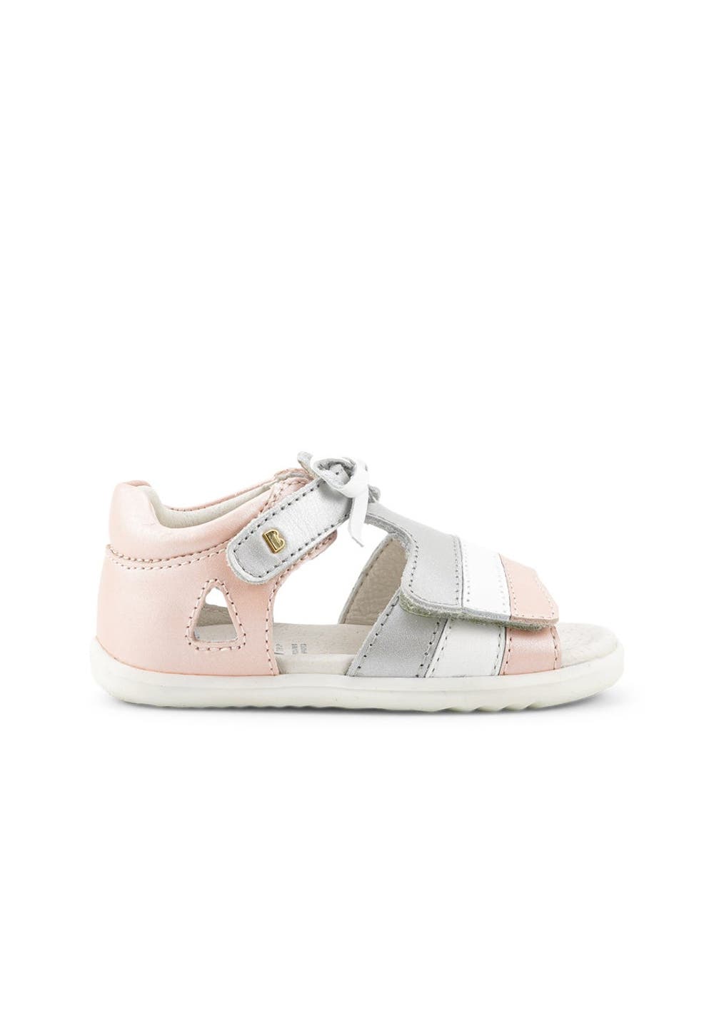Bobux Step Up Seashell Shimmer+ Silver Mirror Sandals