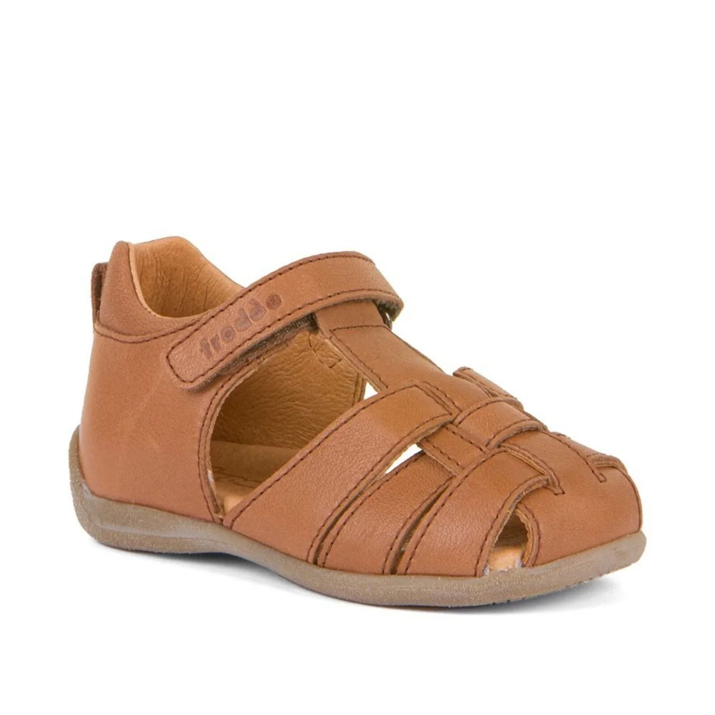 Froddo Leather Closed Toe Sandal In Brown