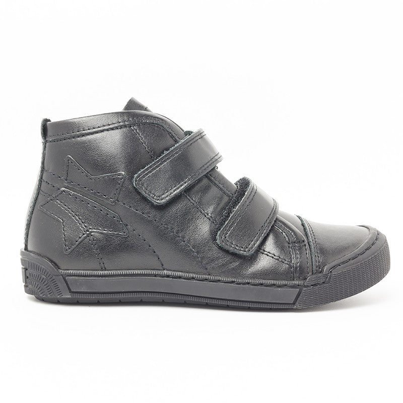Froddo Ankle Boot Black Leather Velcro School Shoe