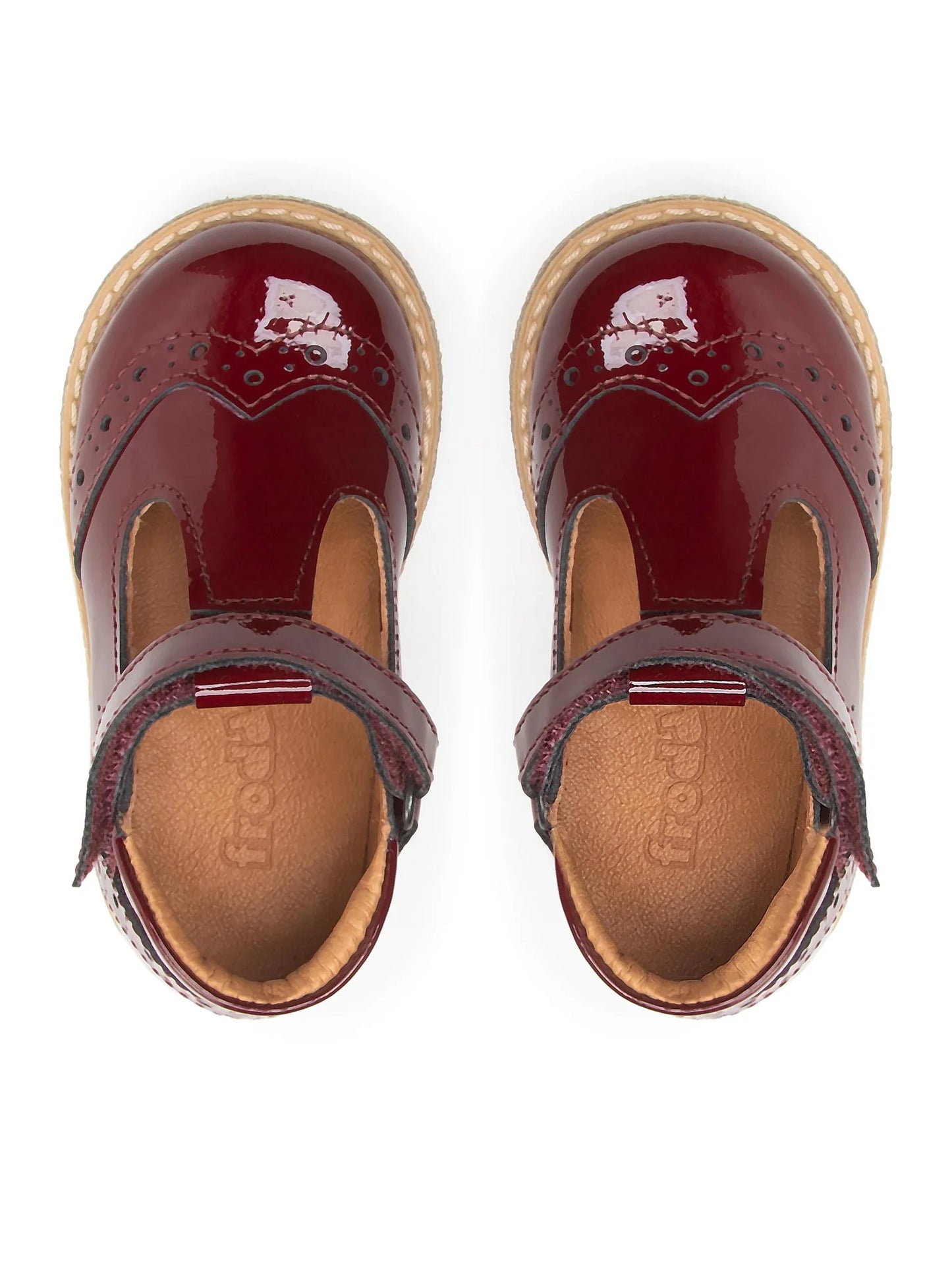 Froddo Bordeaux Patent T-Bar Shoes