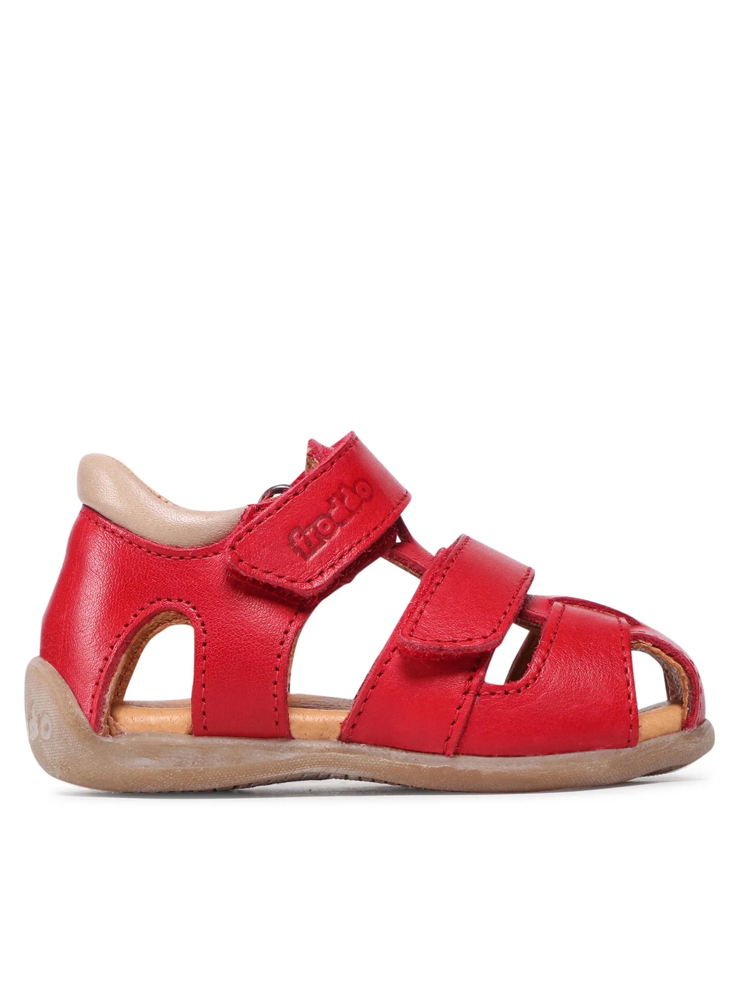 Froddo  Leather Closed Toe Sandal In Red