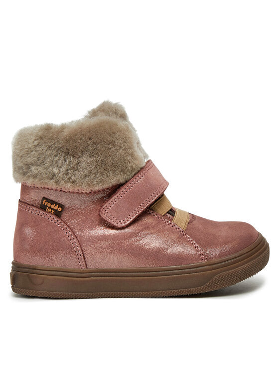 Froddo Waterproof Ankle Boots In Pink/Gold