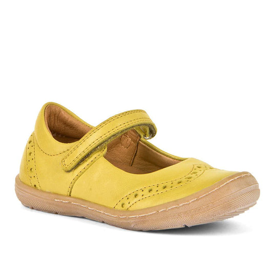 Froddo Yellow Leather Mary Janes