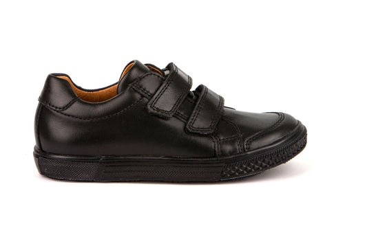 Froddo Black leather Velcro School Shoes