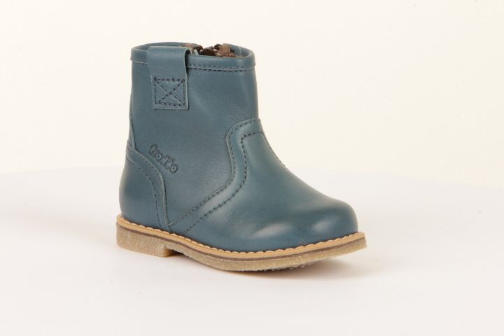 Froddo Dark Denim leather Boots With Wool Lining