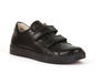 Froddo Black leather Velcro School Shoes