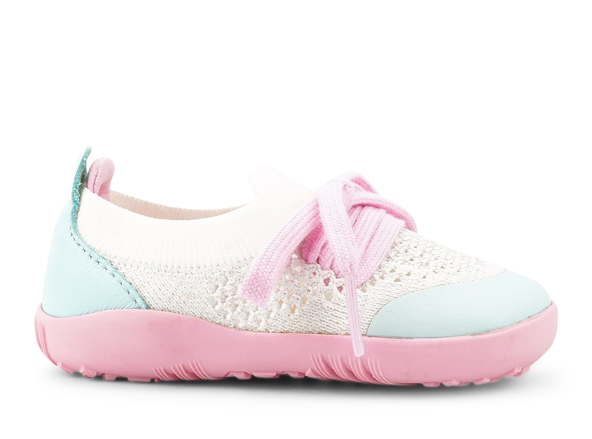 Bobux KP Play Knit Mist + White Trainers