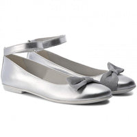 Primigi Silver Leather Ballerina Pumps