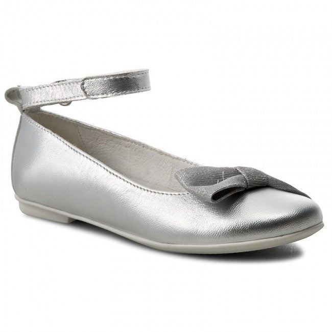 Primigi Silver Leather Ballerina Pumps